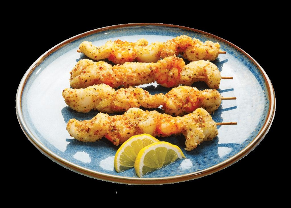 SPIEDINI DI PESCE PANATI 