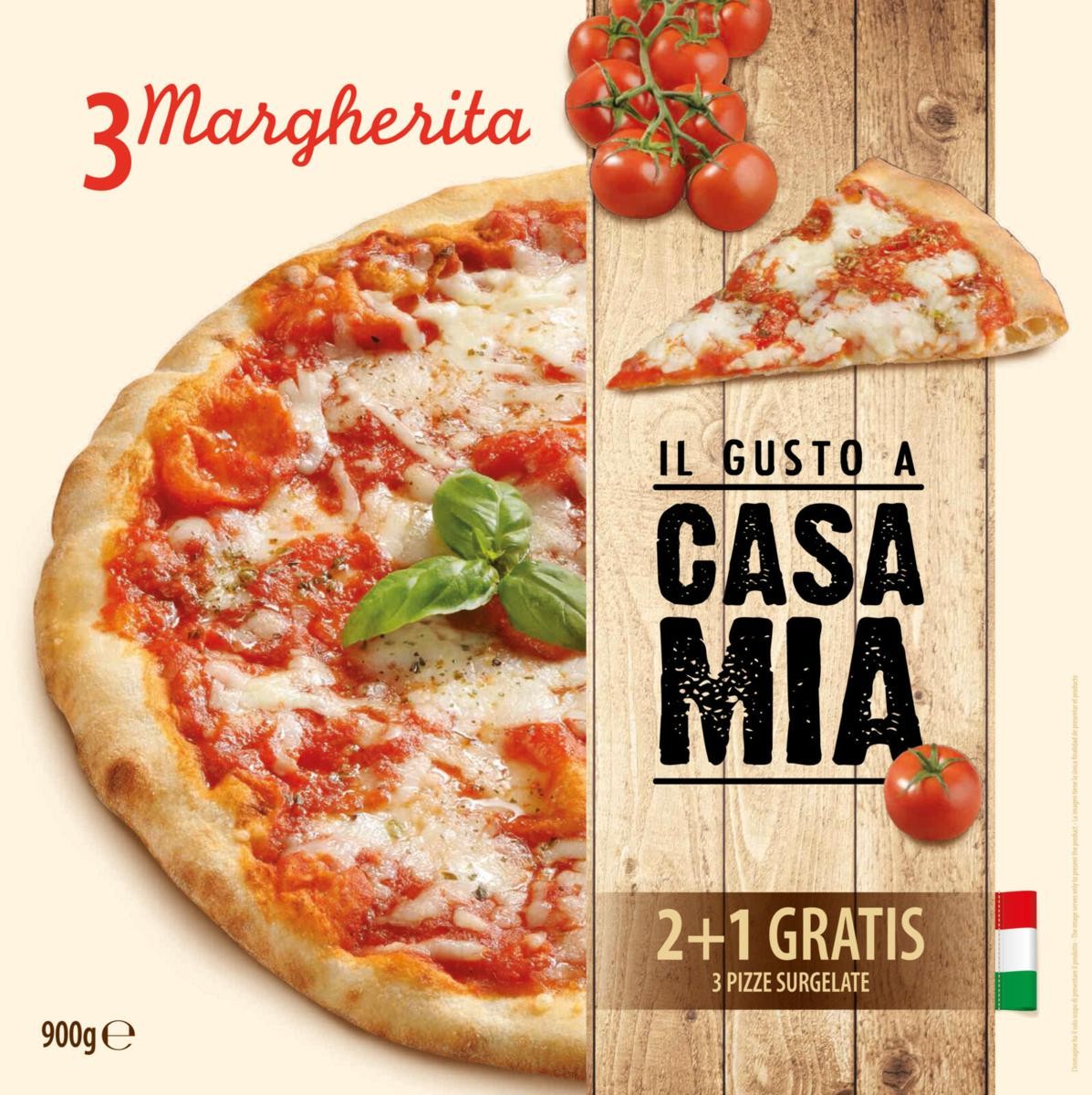PIZZA MARGHERITA 2+1 900 g                                 MANTUA