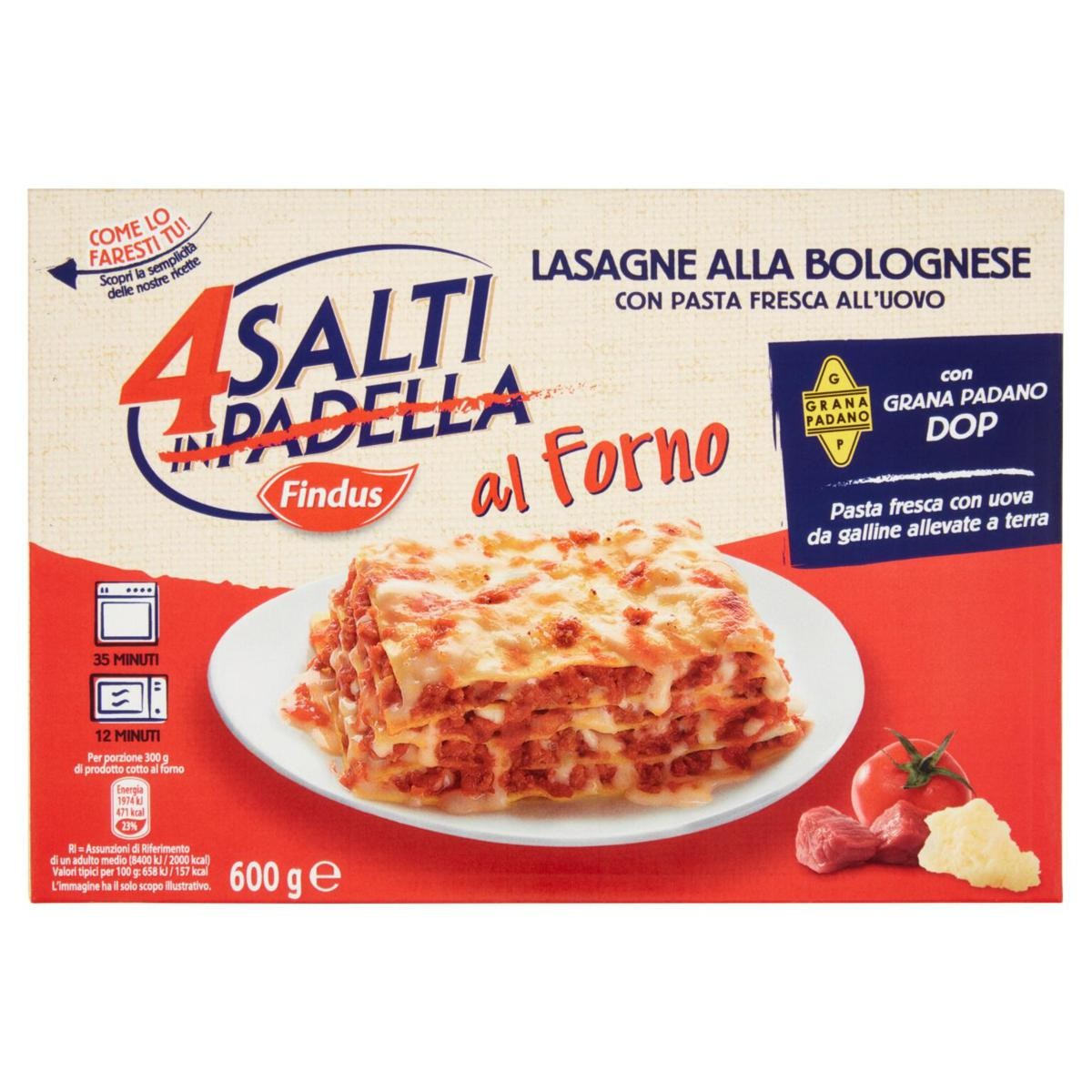 LASAGNE ALLA BOLOGNESE 6 00g                               FINDUS