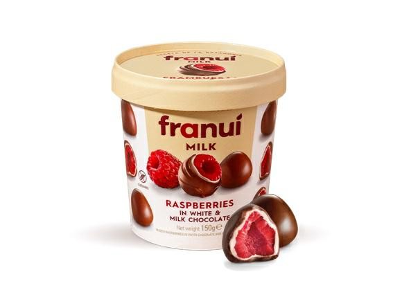 FRANUI LAMPONI CIOCCOLAT O BIANCO E AL LATTE 150g        ALPEKER