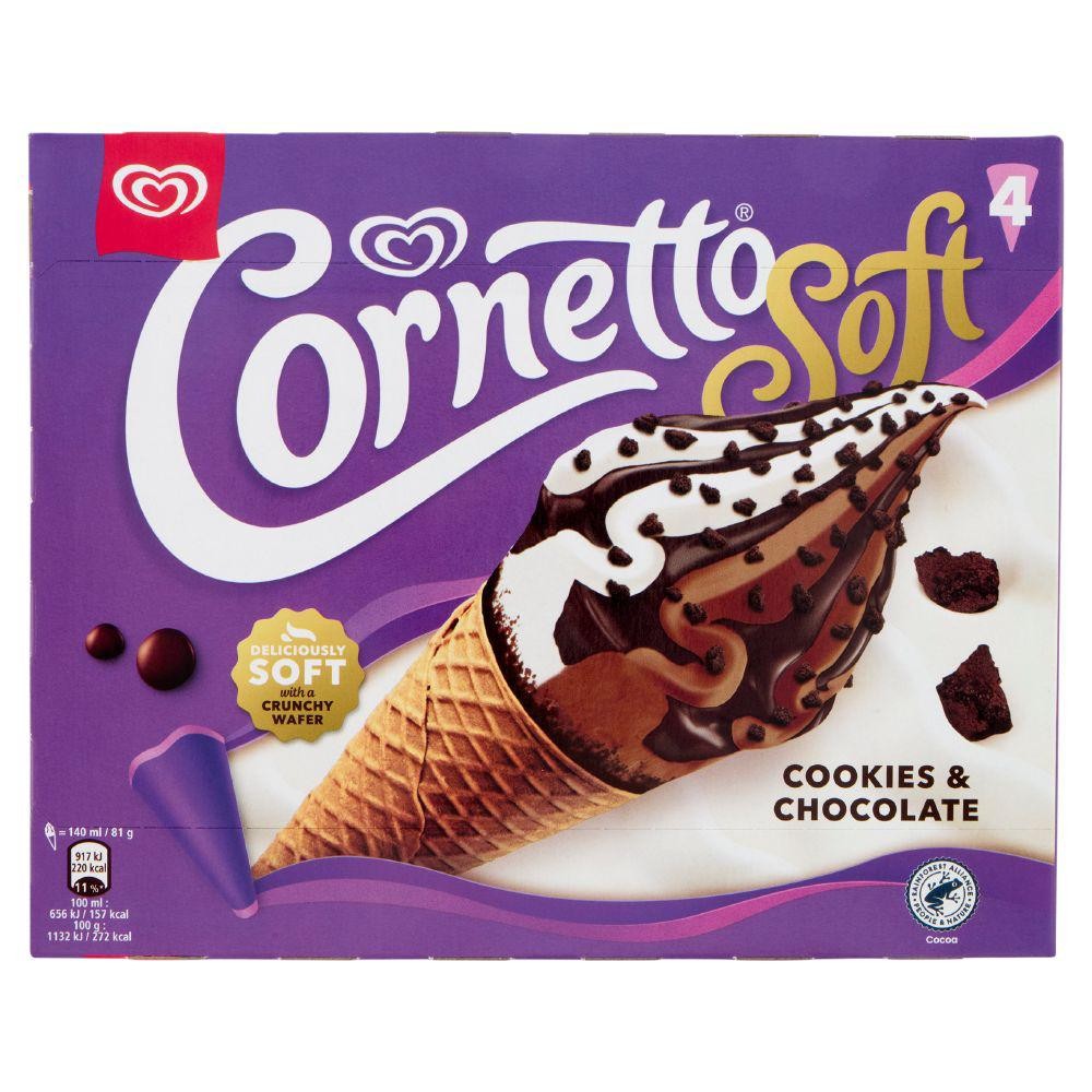 CORNETTO SOFT COOKIES&CHOC 4pz                     ALGIDA